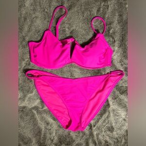 Bright pink bikini size medium